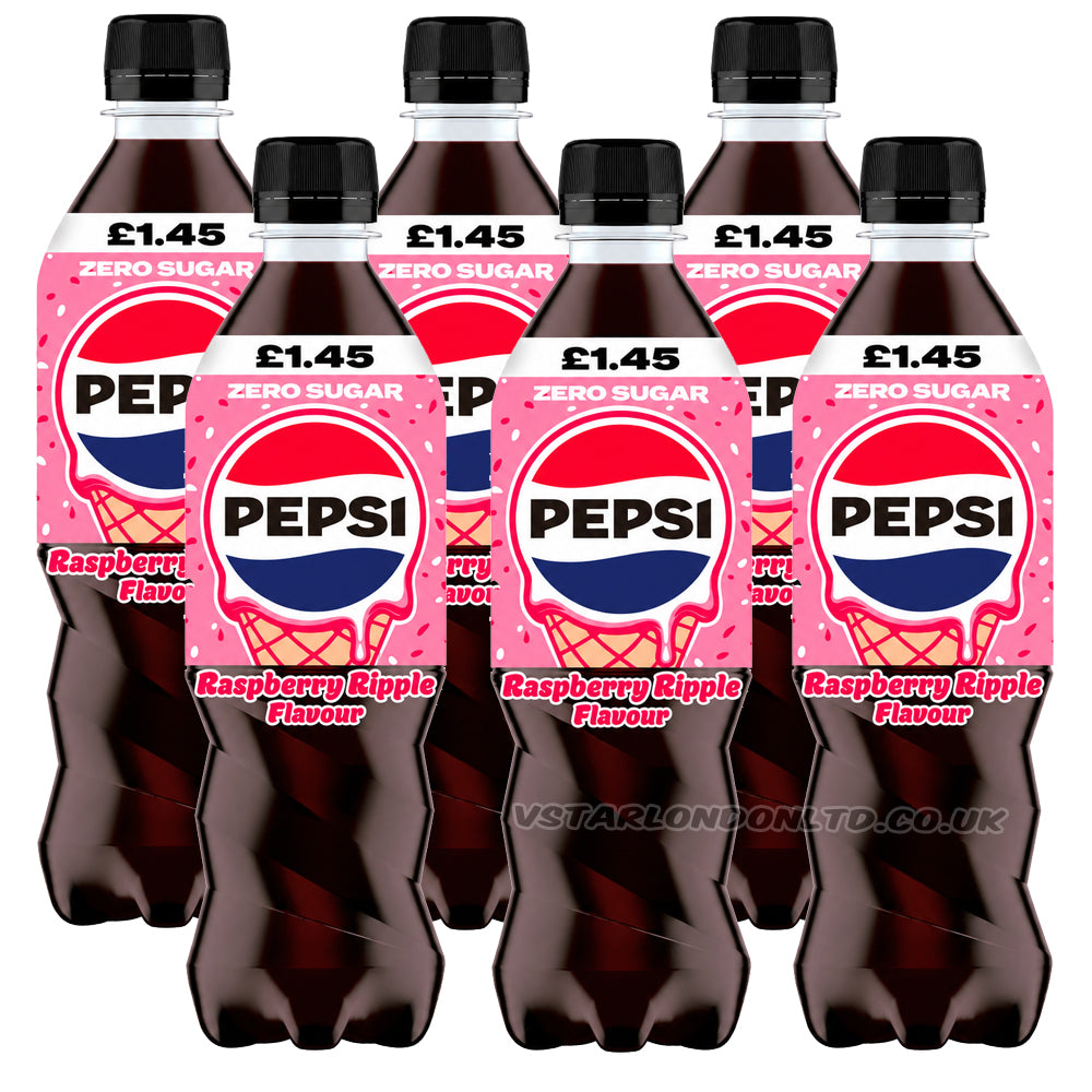 Pepsi Zero Sugar Cherry Vanilla & Raspberry Ripple Mixed (6 & 12 Bottles)