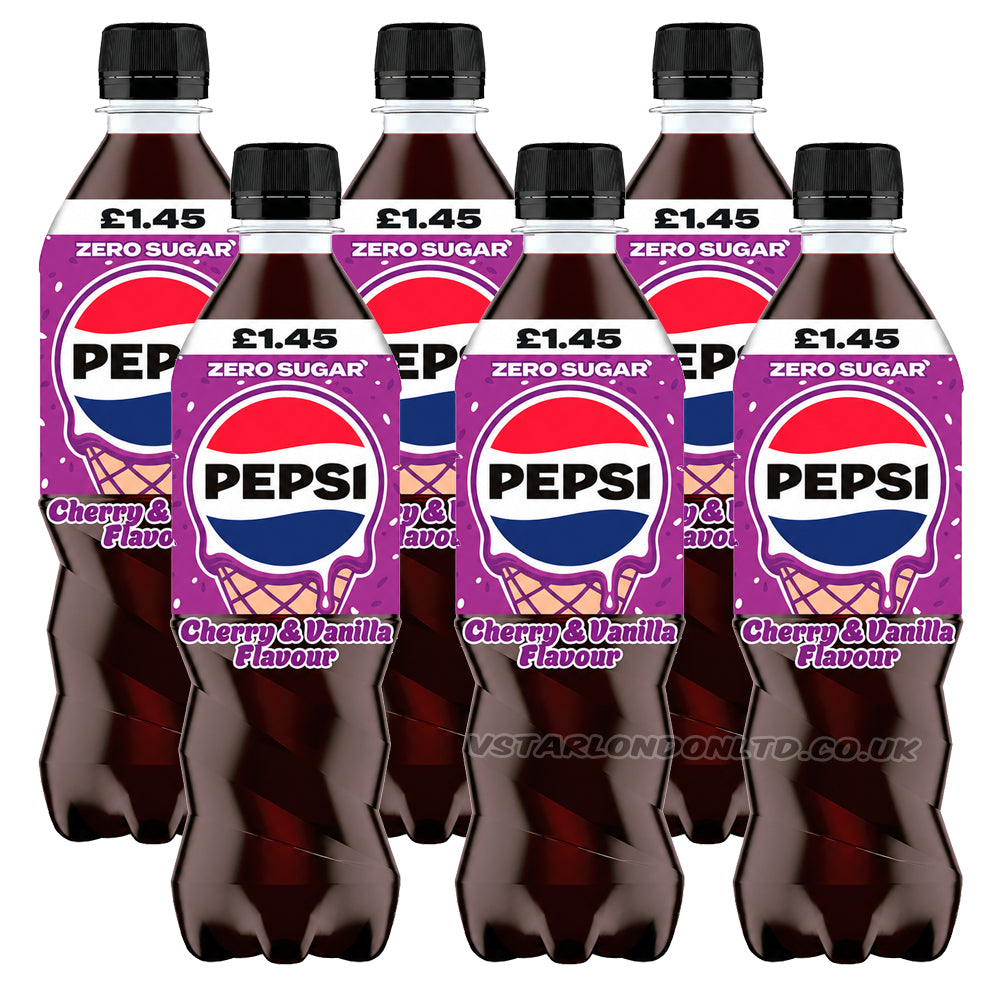 Pepsi Zero Sugar Cherry Vanilla & Raspberry Ripple Mixed (6 & 12 Bottles)