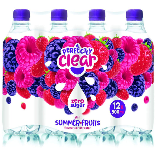 Perfectly Clear Still Flavoured Spring Water 500ml – 12 Bottles (Various Flavours)