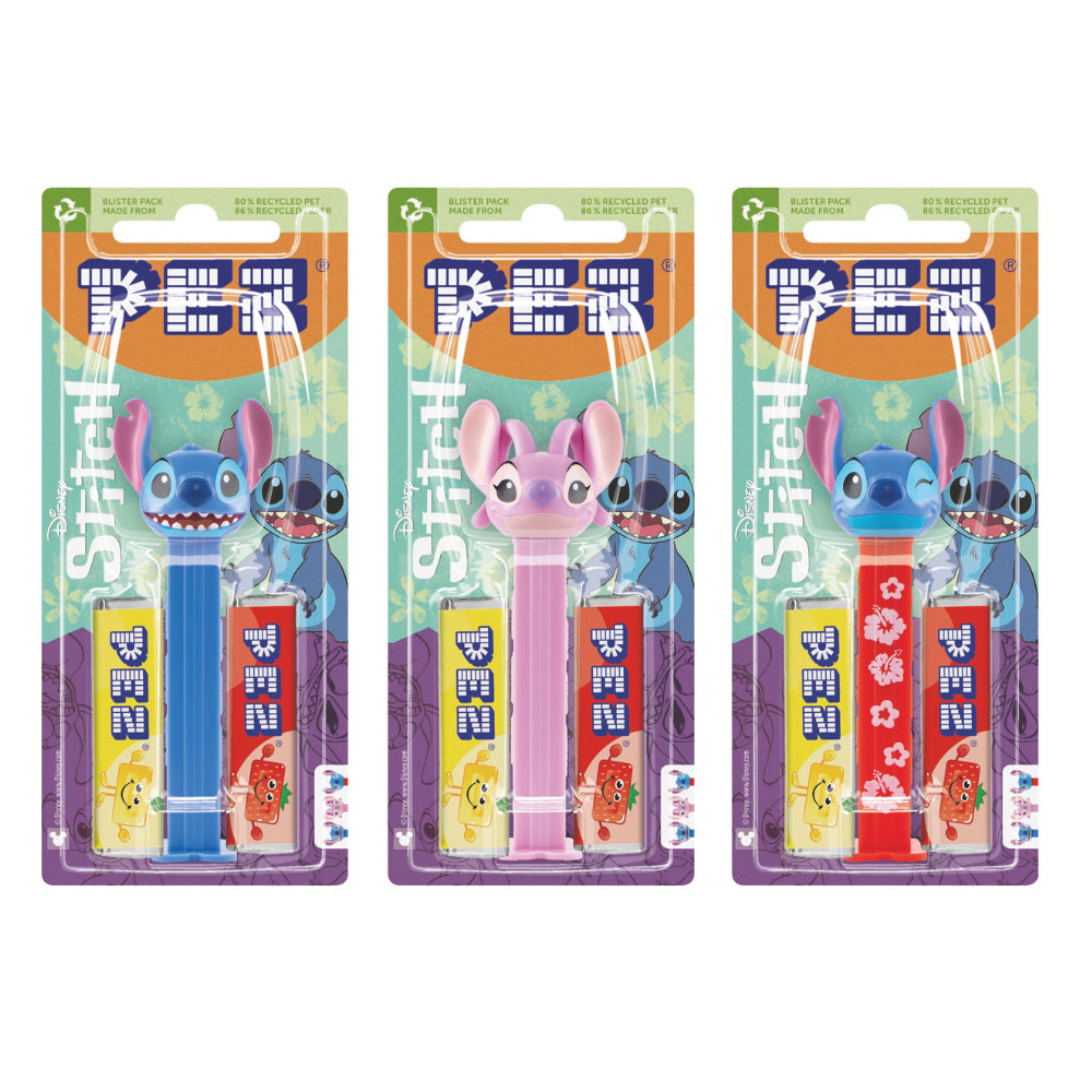 Pez Lilo & Stitch Impulse Packs 12 x 17g with Dispensers