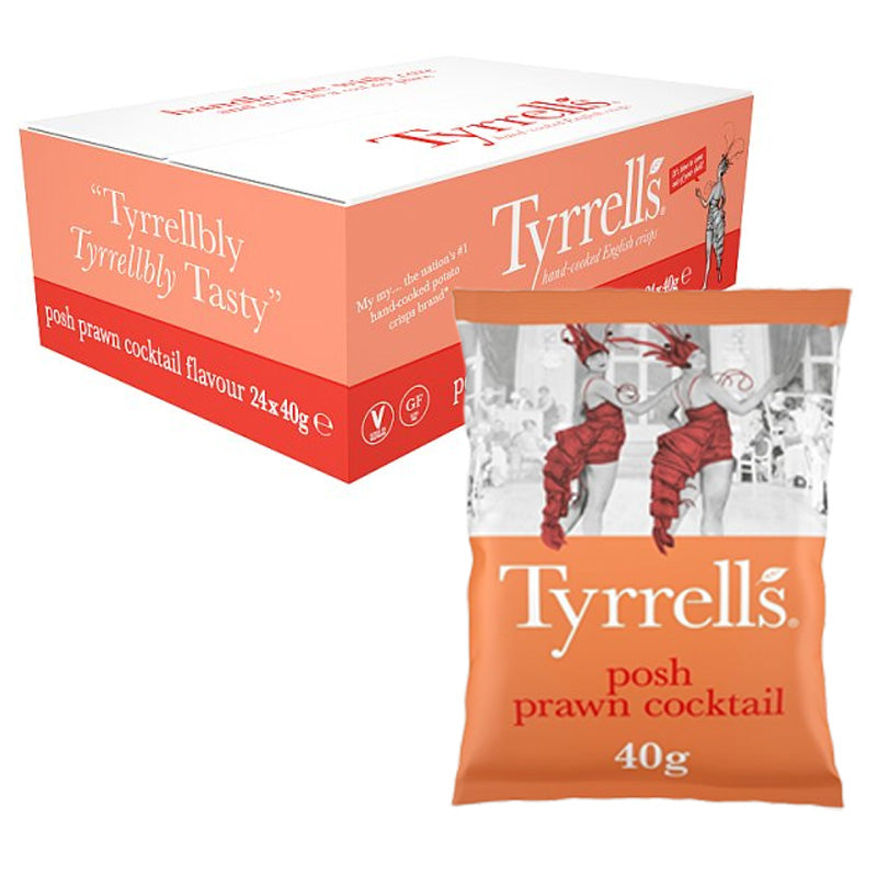 Tyrrells Hand Cooked English Crisps 40g Variety 6 Flavours Vegetarian Gluten Free