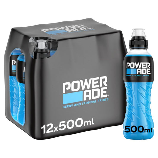 Powerade Berry & Tropical Sports Drink 500ml (12 Bottles)