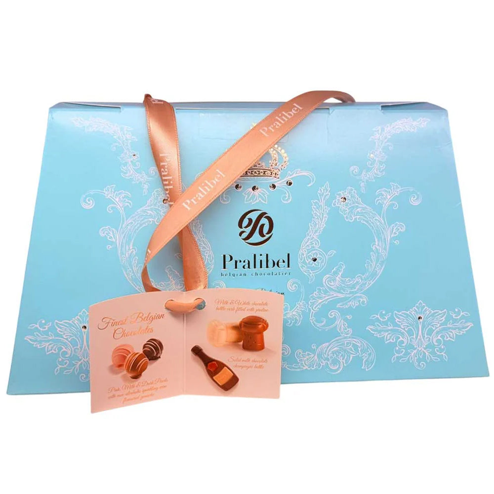Pralibel Finest Belgian Assorted Chocolates Gift Bag 440g – Turquoise