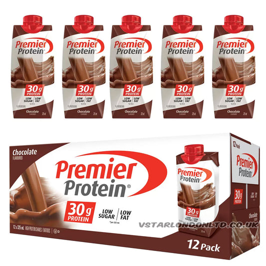 Premier Protein Chocolate Shakes 12 x 325ml – 30g High Protein, Low Sugar