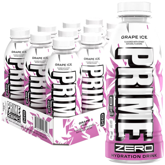 Prime Hydration Zero Grape Ice 500ml Bottles (6 & 12 Pack)