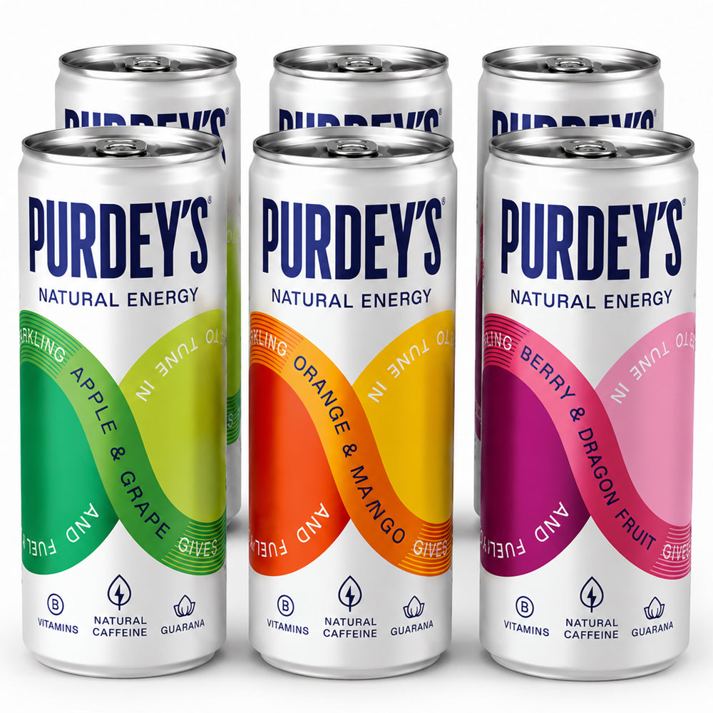 Purdey's Natural Energy Mixed Variety Pack 330ml Cans | 6 & 12 Cans