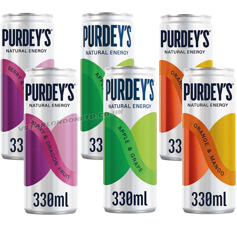 Purdey’s Natural Energy Mixed Pack (6 & 12 Cans)