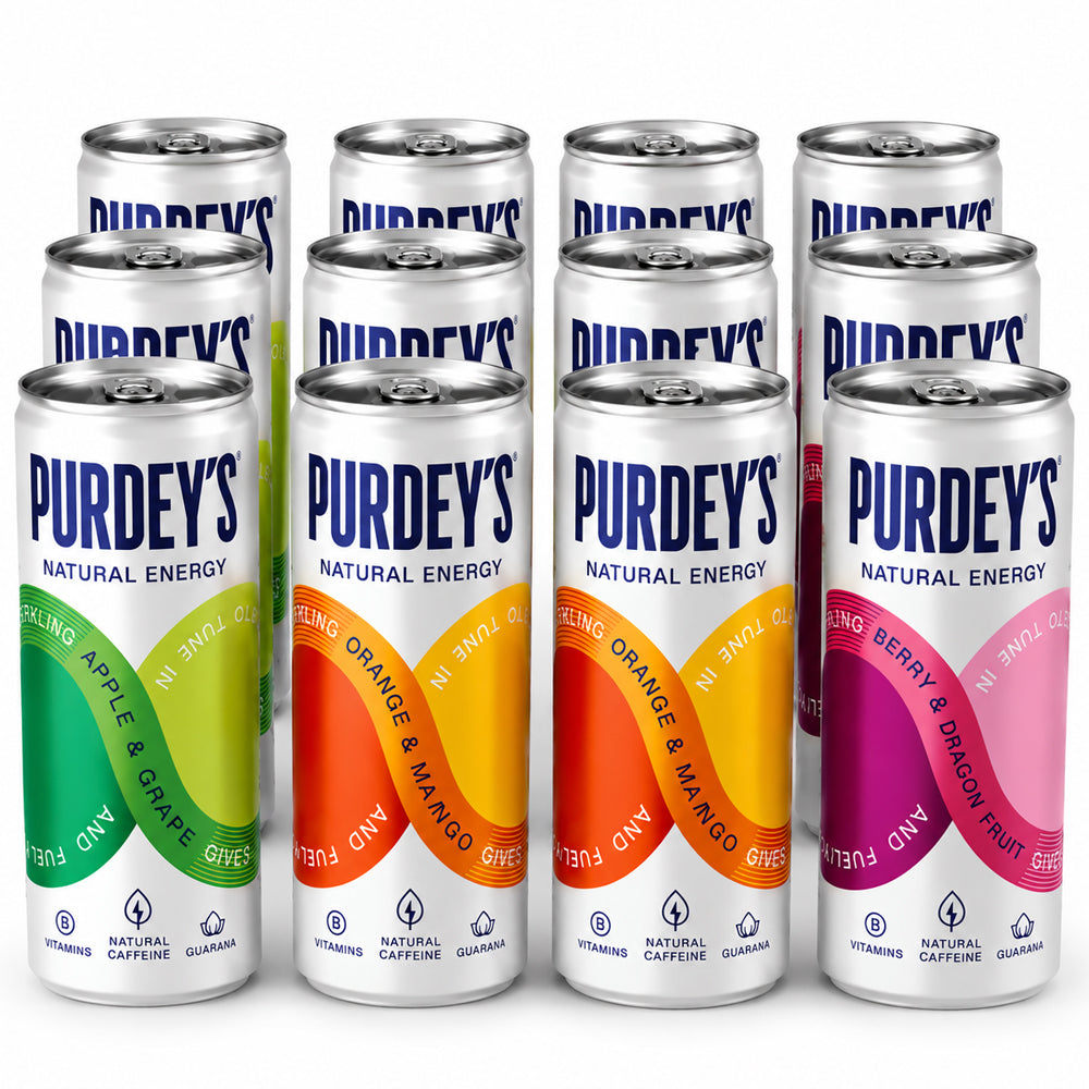 Purdey's Natural Energy Mixed Variety Pack 330ml Cans | 6 & 12 Cans