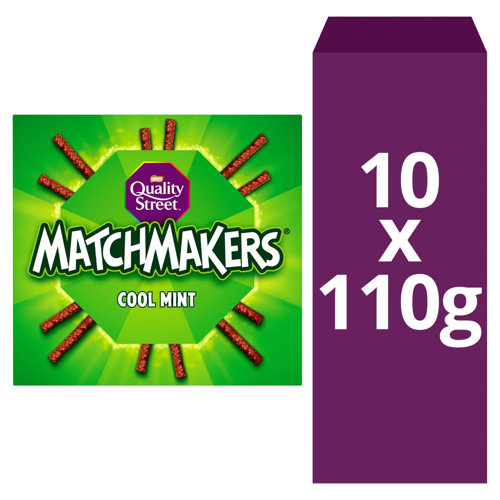 Quality Street Matchmakers Cool Mint Chocolate 110g (5 & 10 Boxes)