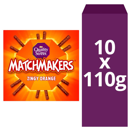 Quality Street Matchmakers Zingy Orange Chocolate 110g (5 & 10 Boxes)