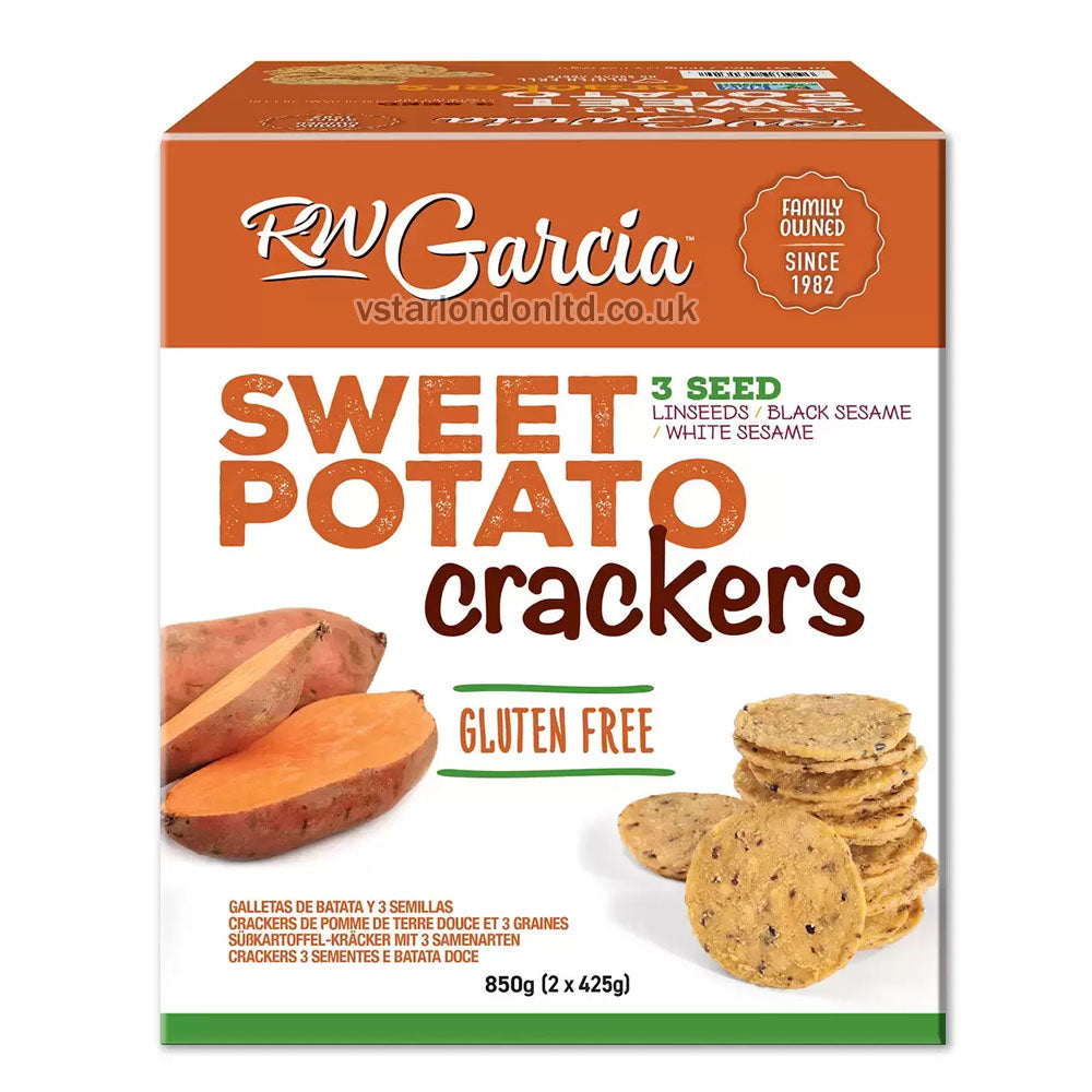 RW Garcia 3 Seed Sweet Potato Crackers 850g