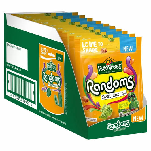 Rowntree's Randoms Fizzy Cactuz Sweets Pouch 130g (Box Of 10)