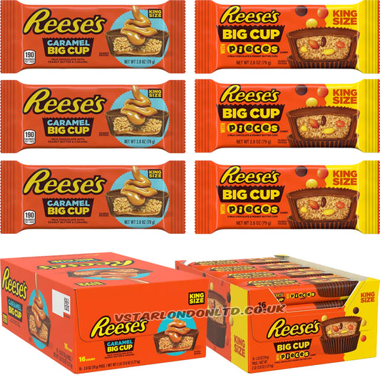 Reese’s King Size Caramel Big Cup 79g (10 & 16 Bars)