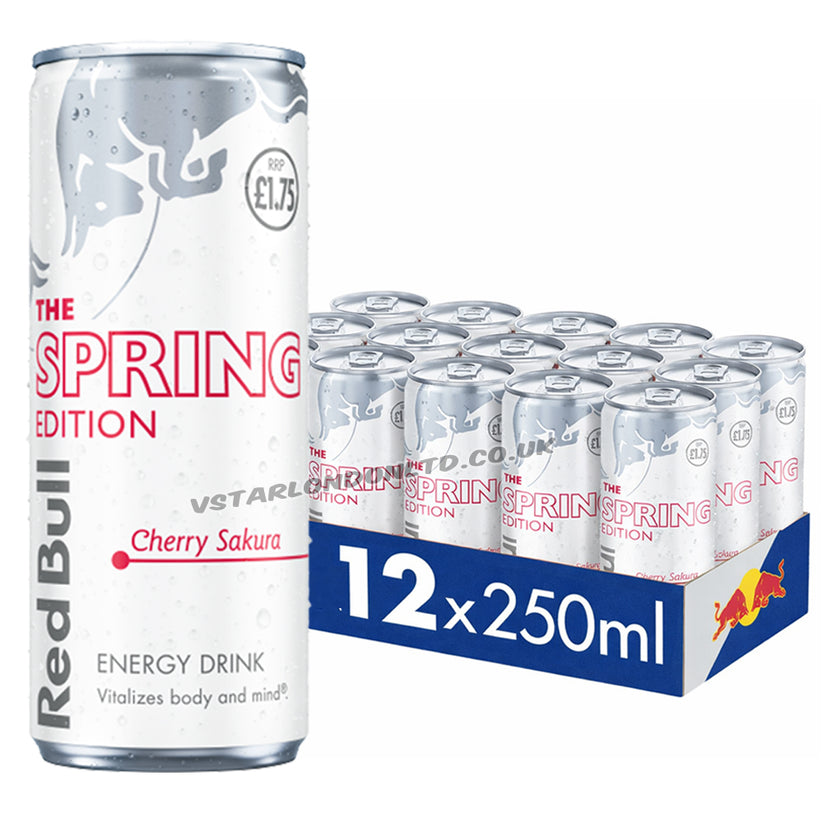 Red Bull Spring Edition Cherry Sakura Energy Drink 12 x 250ml PMP – UK ...