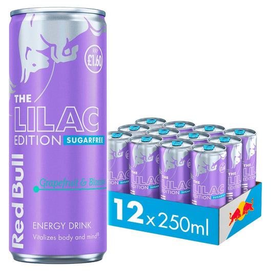 Red Bull Sugar Free Lilac Edition Grapefruit & Blossom 12 x 250ml PMP