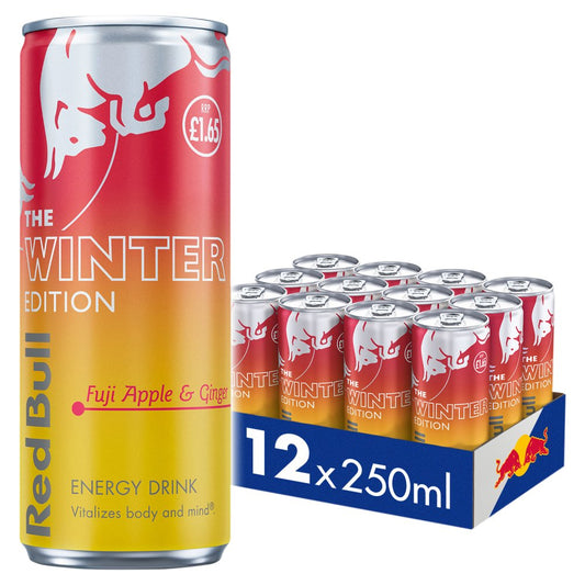 Red Bull The Winter Edition Fuji Apple & Ginger Energy Drink 12 x 250ml PM £1.65