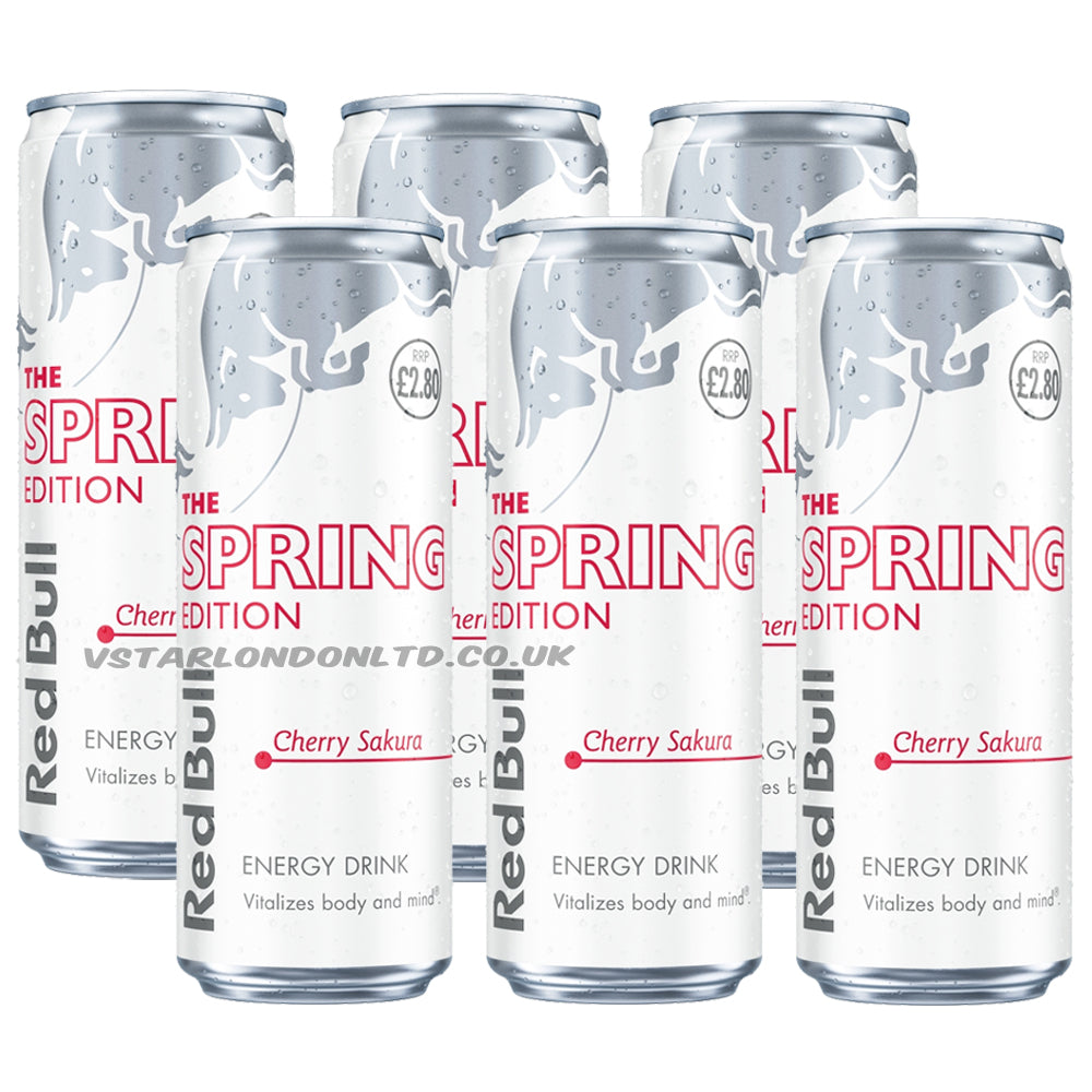 Red Bull Spring Edition Cherry Sakura Energy Drink PMP 473ml (6 & 12 Cans)