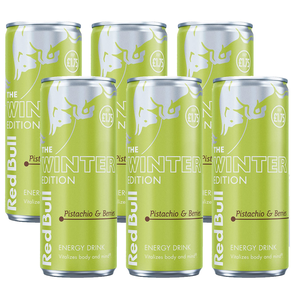 Red Bull Winter Edition Pistachio & Berries Energy Drink 250ml PM (6 & 12 Cans)