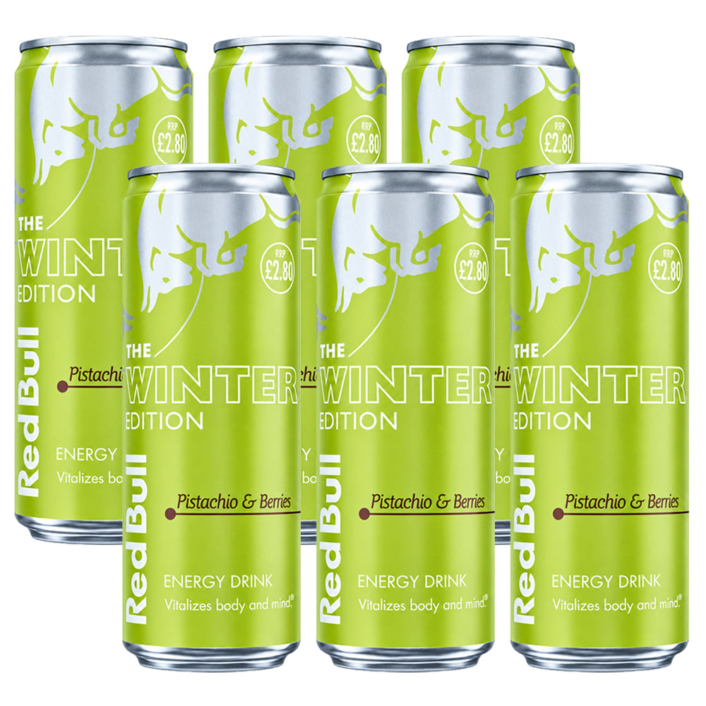 Red Bull Winter Edition Pistachio & Berries Energy Drink 473ml PM (6 & 12 Cans)