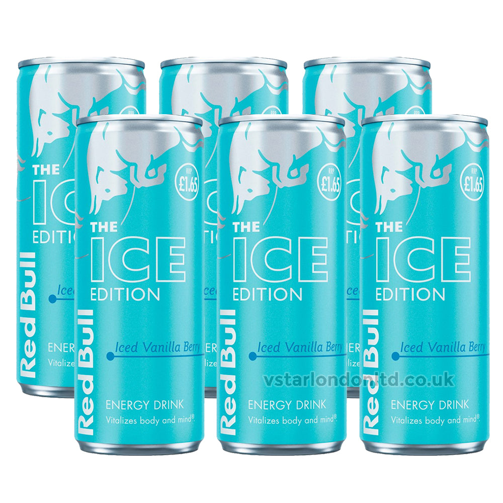 Red Bull The Winter Edition Iced Vanilla Berry Energy Drink 250ml (6 & 12 Cans) PMP