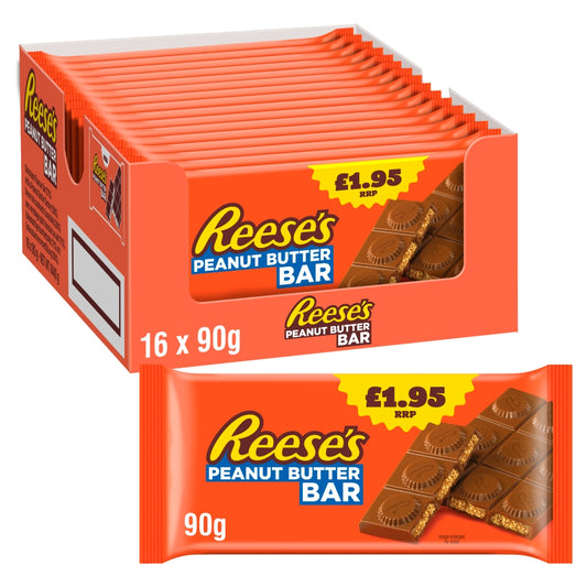 Reese’s Peanut Butter & Milk Chocolate Flavour Bar 90g PMP (Box of 16)