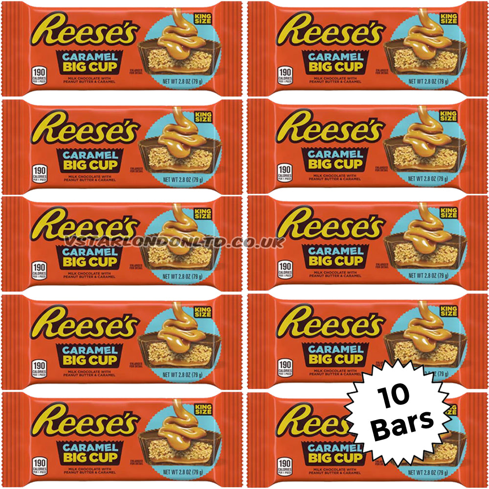 Reese’s King Size Caramel Big Cup 79g (10 & 16 Bars)