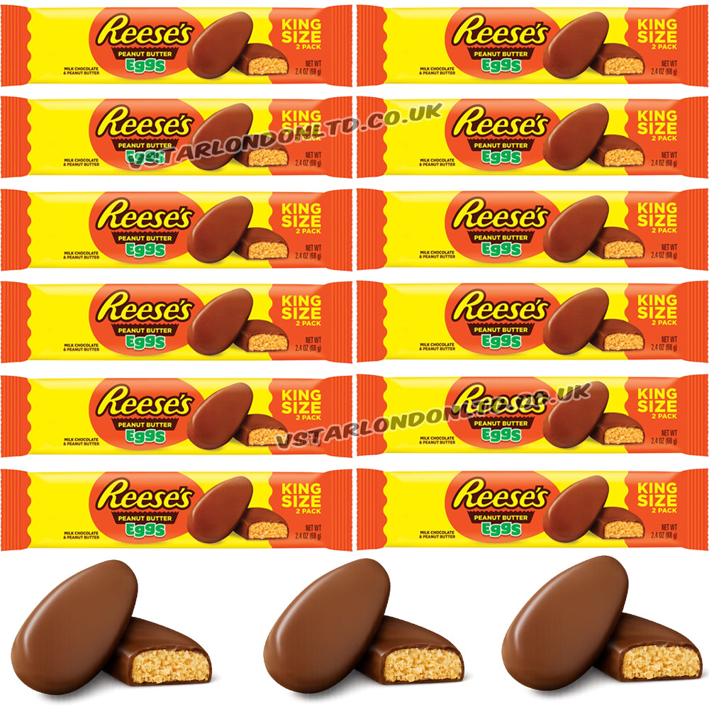 Reese’s Peanut Butter Eggs King Size 68g (12 & 24 Bars)