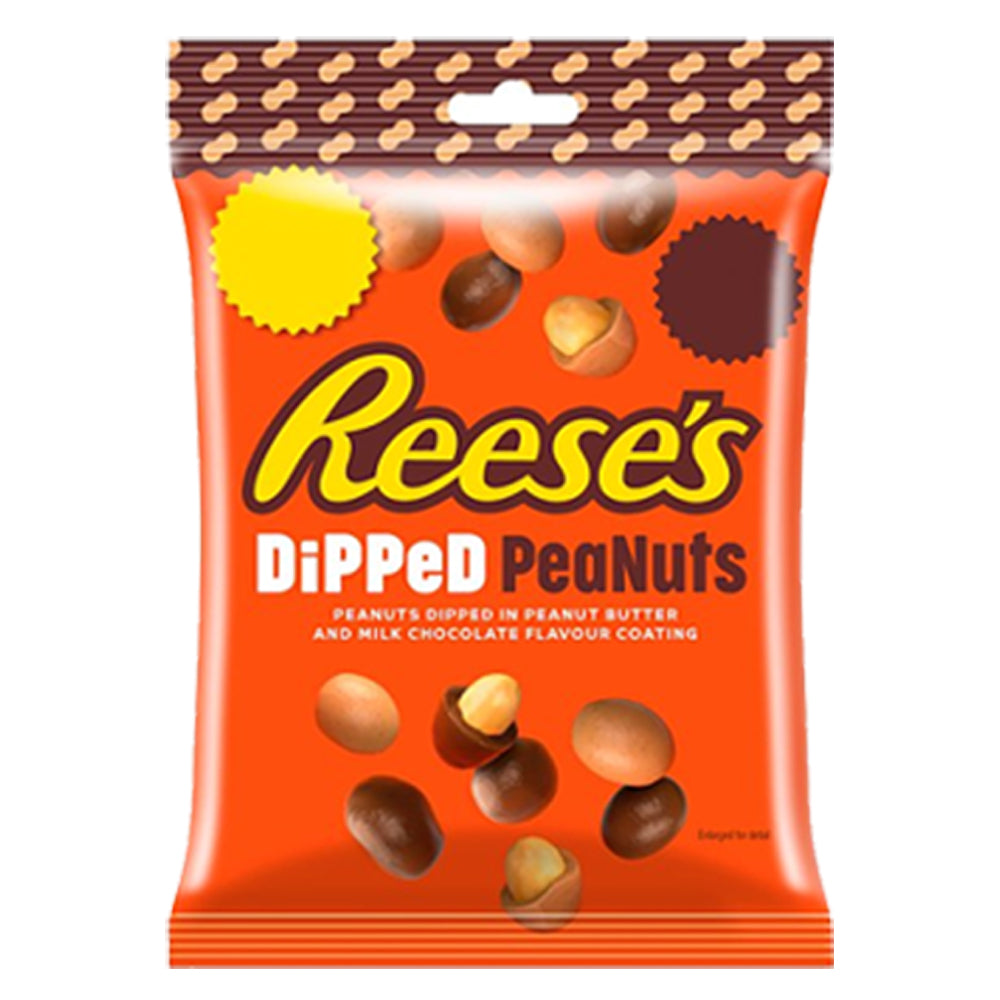 Reese’s Dipped Peanuts 68g – Crunchy peanuts coated in peanut butter & milk chocolate