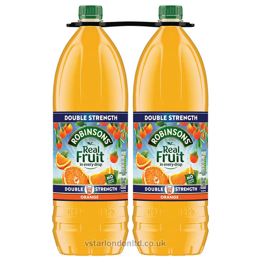 Robinsons Real Fruit Double Strength Orange Squash, 2 x 1.75L