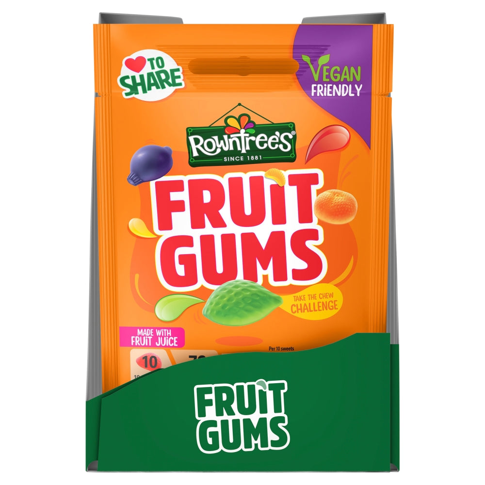 Rowntree's Fruit Gums Sharing Bag 150g (Box of 10)
