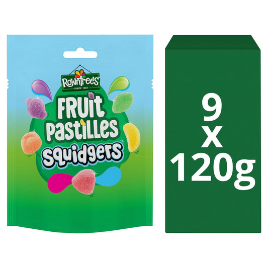 Rowntree's Fruit Pastilles Squidgers Sweets Sharing Bag 120g(Pack of 9)