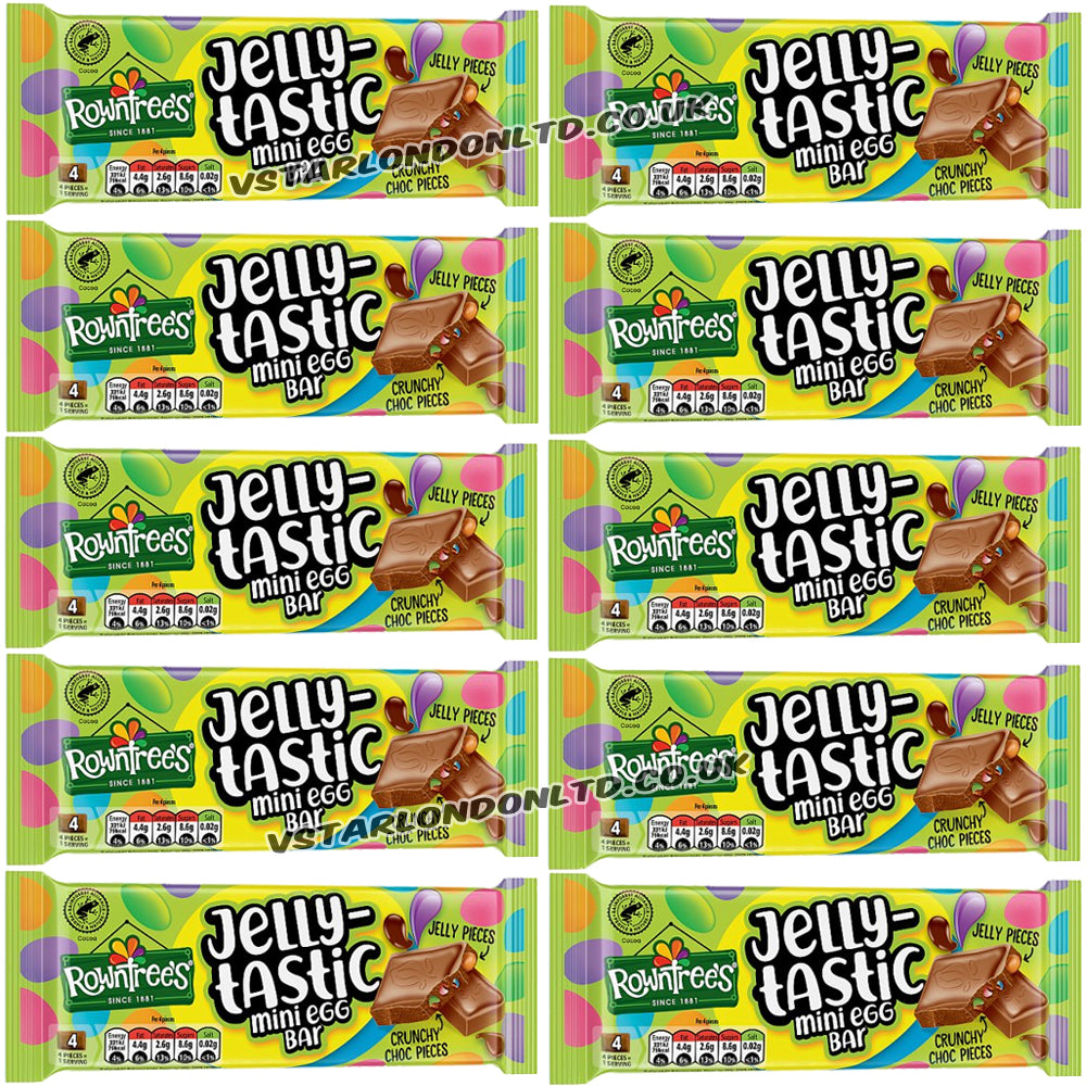 Rowntree’s Jellytastic Mini Egg Chocolate Sharing Bar 90g (10 & 18 Bars)