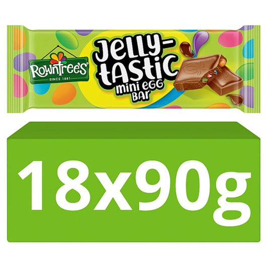 Rowntree’s Jellytastic Mini Egg Chocolate Sharing Bar 90g (10 & 18 Bars)