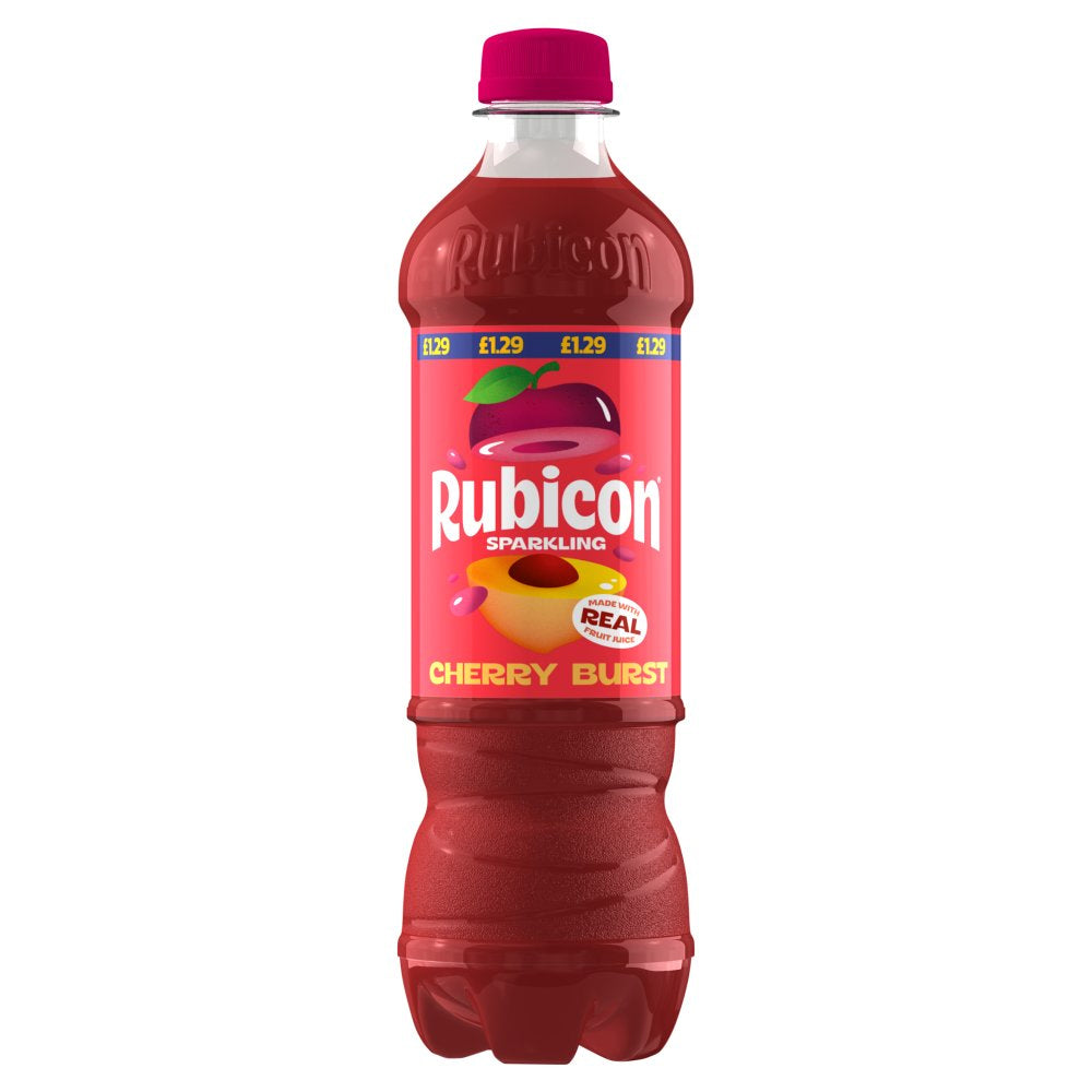 Rubicon Sparkling Cherry Burst PMP 500ml (12 Pack) Fizzy Drink