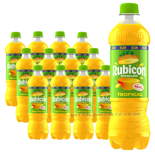 Rubicon Sparkling Tropical PMP 500ml (12 Pack) Fizzy Drink