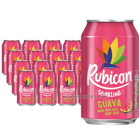Rubicon Sparkling Guava Juice Soft Drink 330ml (12 & 24 Cans)