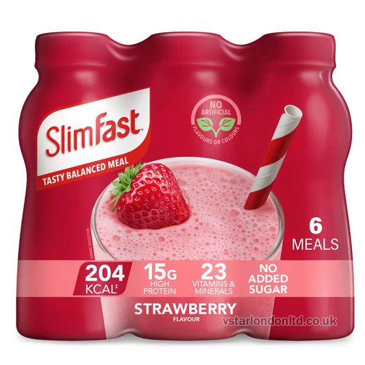 Slimfast Strawberry Shakes, 6 x 325ml