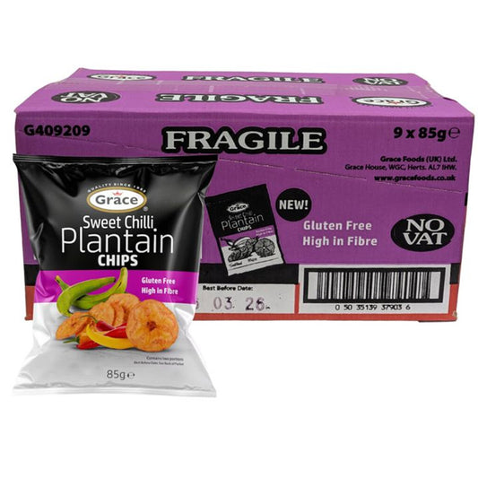 Grace Plantain Chips 85g x 9 Packs – Mixed Flavours
