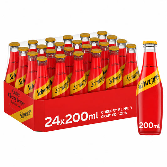 Schweppes Cherry Pepper Glass Bottles 24 x 200ml