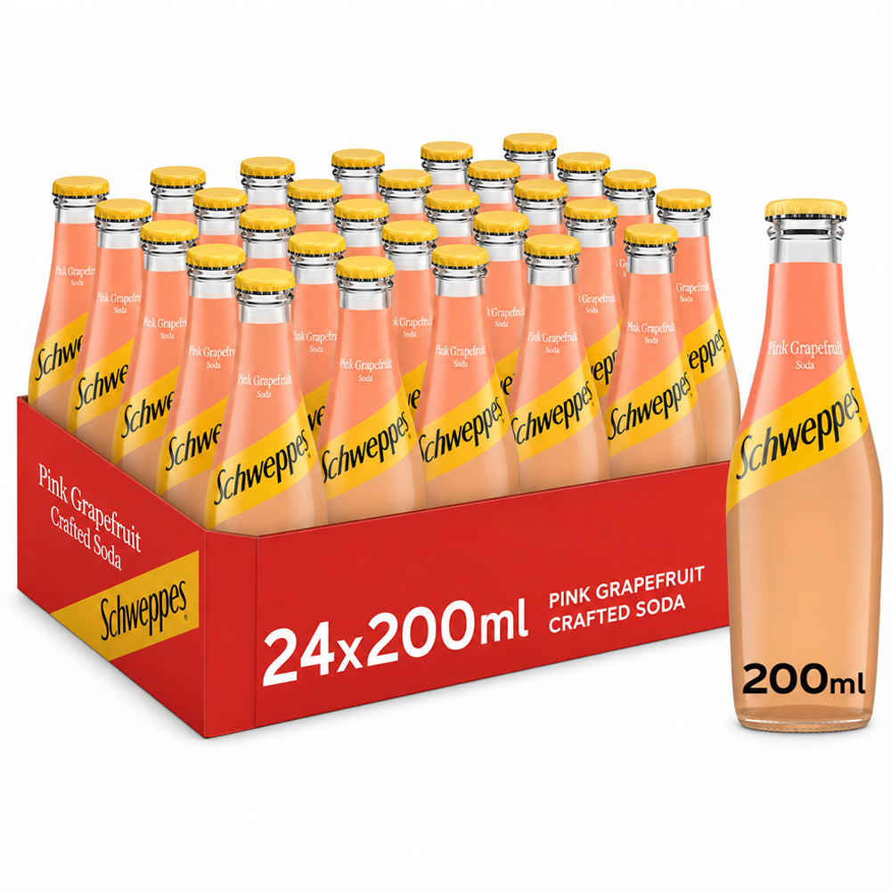 Schweppes Pink Grapefruit Soda 24 x 200ml