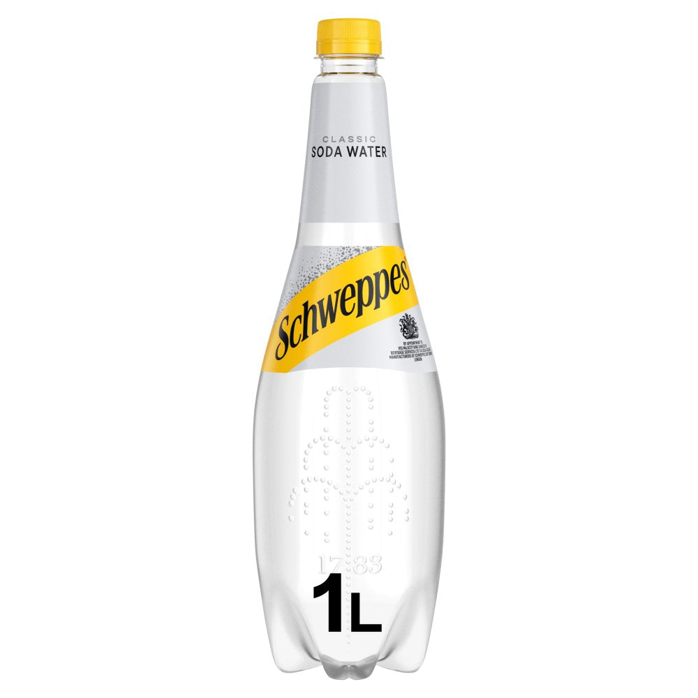 Schweppes Soda Water 1L Bottle (Case of 6)