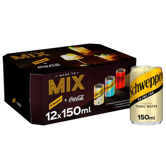 Schweppes & Coca-Cola Zero Sugar Made to Mix Variety Pack 12 x 150ml