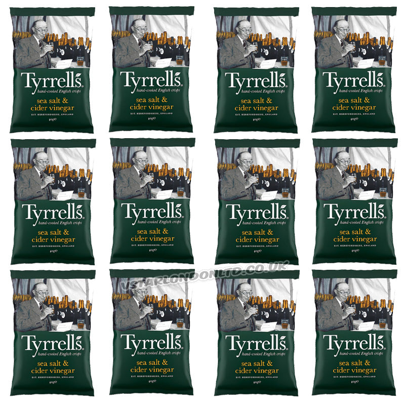 Tyrrells Hand Cooked English Crisps 40g Variety 6 Flavours Vegetarian Gluten Free