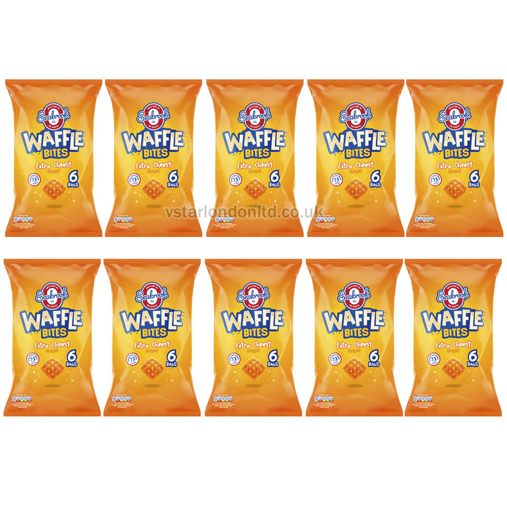 Seabrook Waffle Bites Multipack – 10 Packs (6 x 16g) – Assorted Flavours
