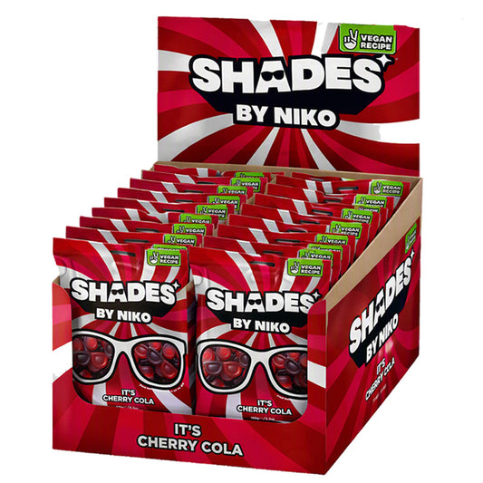 Shades by Niko Cherry Cola Sweets 150g x 20 Bags Vegan Halal-Friendly