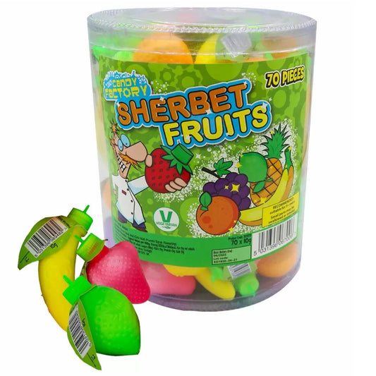 Crazy Candy Factory Sherbet Fruits 70 x 10g Packs