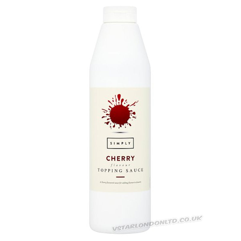 Simply Cherry Flavour Topping Sauce 1kg Bottle – Dessert Sauce