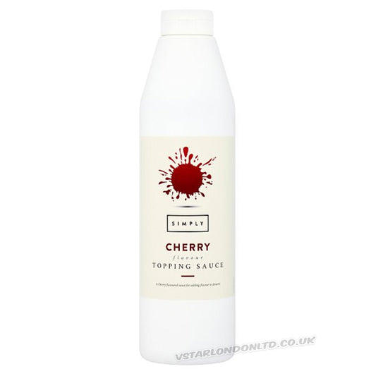 Simply Cherry Flavour Topping Sauce 1kg Bottle – Dessert Sauce