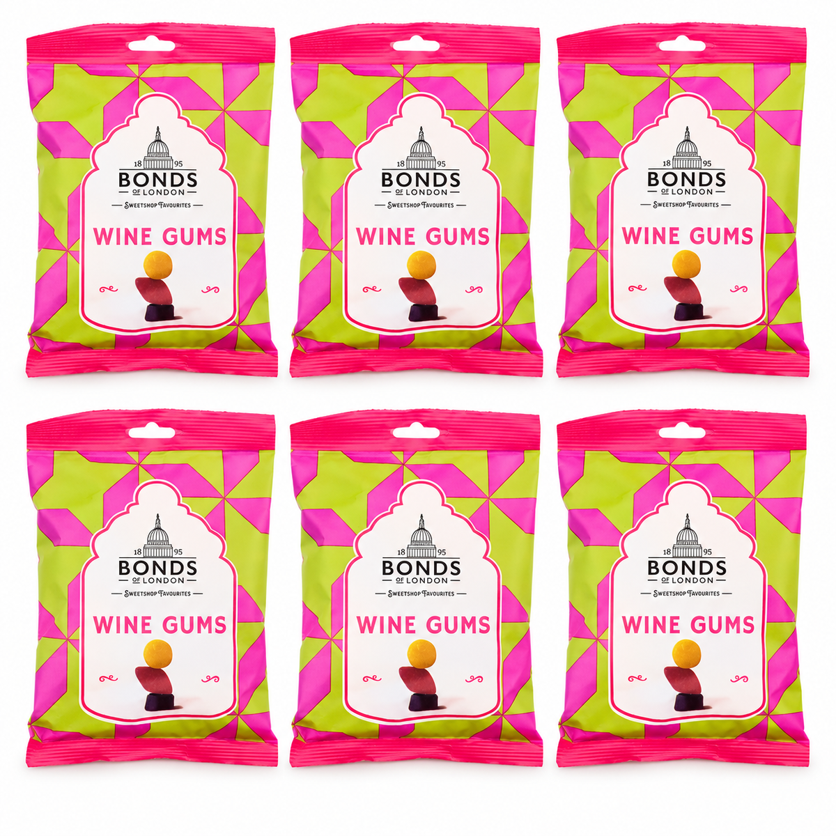 Bonds Wine Gums Bag 120g (6 & 12 Bags)