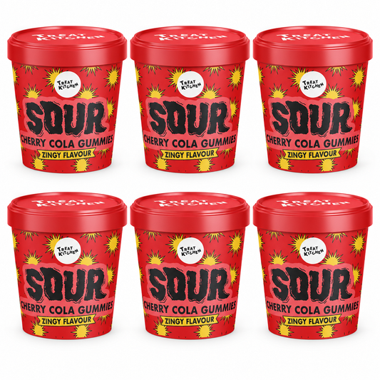 Treat Kitchen Sour Cherry Cola Gummies Tub 90g (6 & 12 Tubes)
